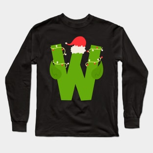 Christmas Letra W Long Sleeve T-Shirt